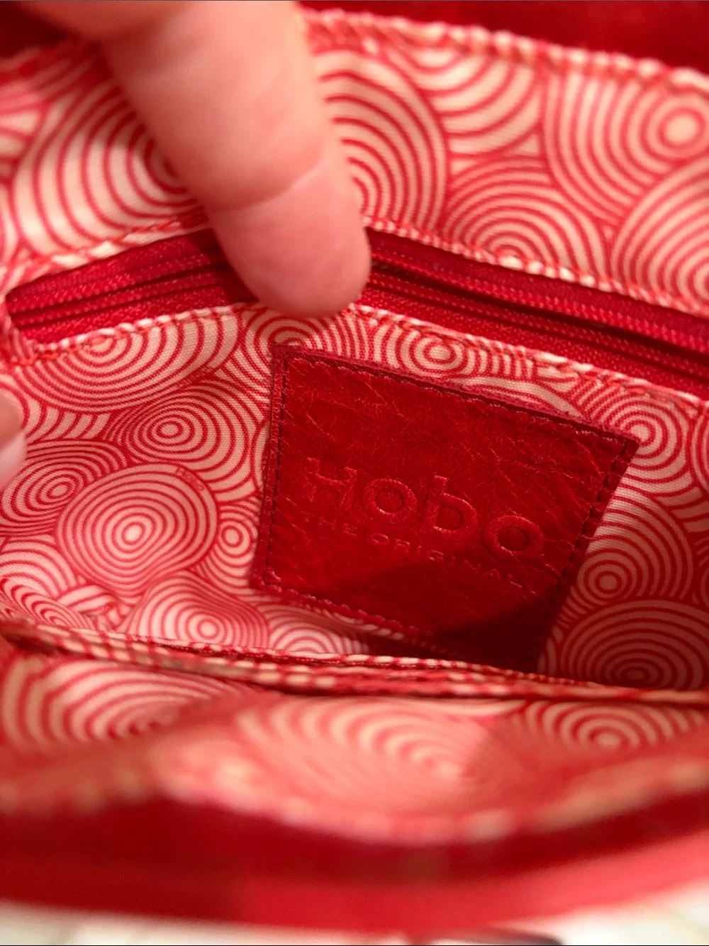 Hobo Red Leather Crossbody Bag Like New